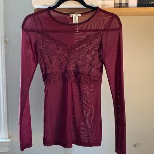Sheer Long Sleeved Blouse Medium